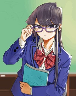 Shoko Komi With Glasses Paint By Numbers