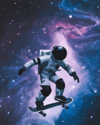 Skater Astronaut Paint By Numbers