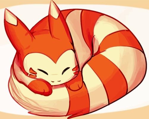 Sleeping Furret Art Paint By Numbers