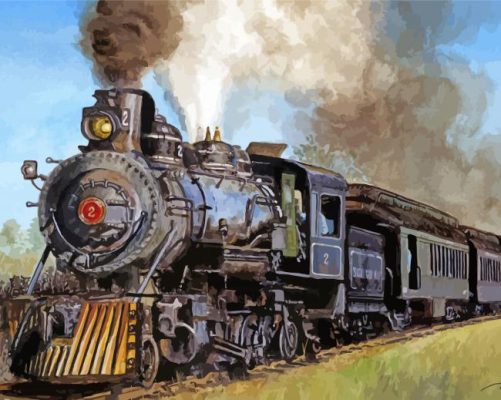 Steam Locomotive Paint By Numbers