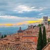 Sunset Over Assisi Italy Paint By Numbers