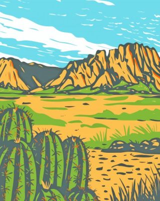 Texas Big Bend National Park Paint By Numbers