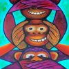 The 3 Wise Monkeys Paint By Numbers