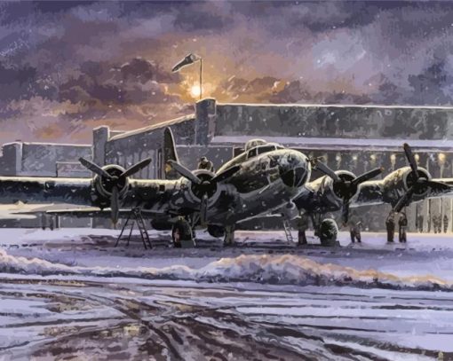 The Memphis Belle In Snow Paint By Numbers