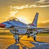 Thunderbird Jet At Sunset Paint By Numbers