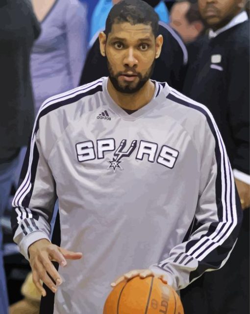 Tim Duncan Basketball Player Paint By Numbers