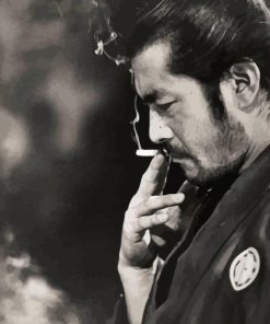Toshiro Mifune Smoking Paint By Numbers