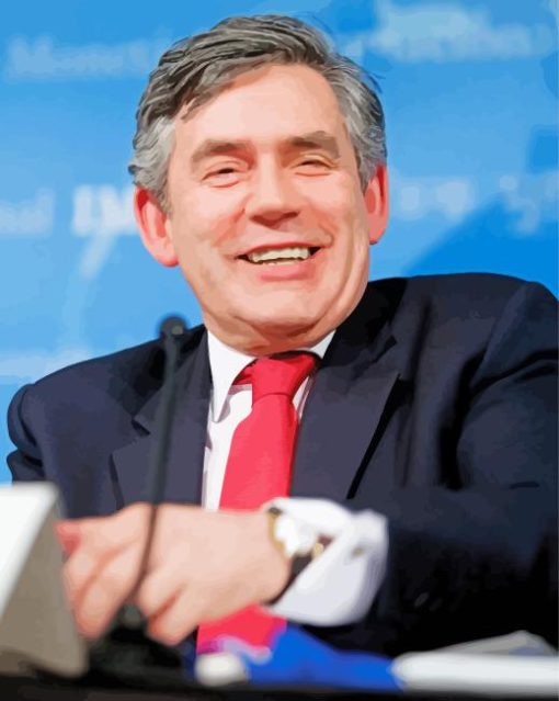 UK Former Prime Minister Gordon Brown Paint By Numbers