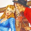 Vintage Romantic Western Couple Paint By Numbers