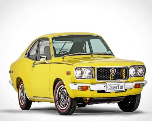 Yellow Classic Mazda Car Paint By Numbers