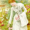 Young Woman Picking Flowers Paint By Numbers