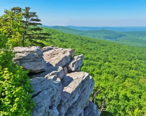 Annapolis Rocks Appalachian Mountains Paint By Numbers