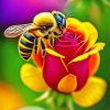 Bee And Flower Paint By Numbers