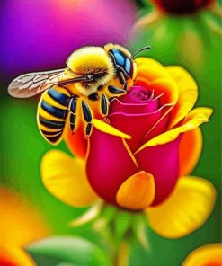 Bee And Flower Paint By Numbers