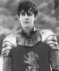 Black And White Edmund Pevensie Paint By Numbers