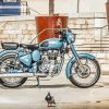 Blue Royal Enfield Bullet Motorcycle Paint By Numbers