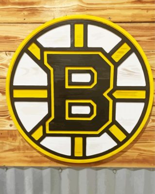 Boston Bruins Ice Hockey Team Logo Paint By Numbers