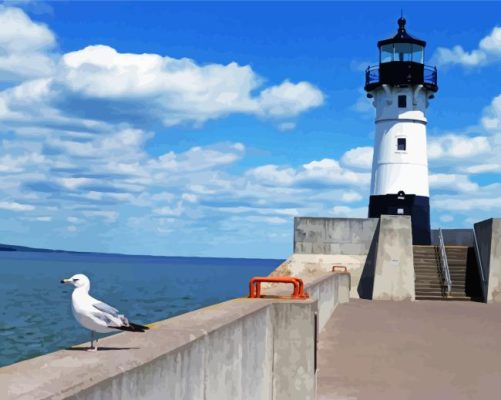 Canal Park Lighthouse Paint By Numbers