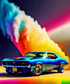 Car And Colorful Smoke Paint By Numbers