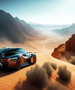 Car In Desert Paint By Numbers