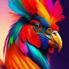 Colorful Chicken Paint By Numbers