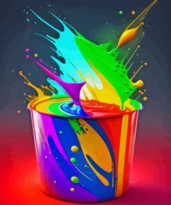 Colorful Splatter Art Paint By Numbers