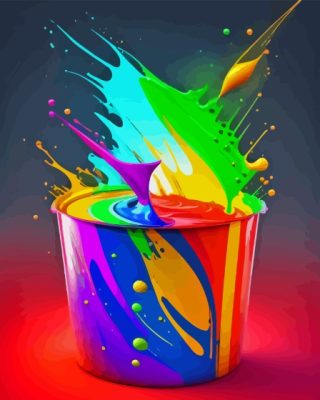 Colorful Splatter Art Paint By Numbers