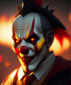 Creepy Clown Paint By Numbers