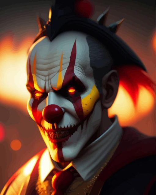 Creepy Clown Paint By Numbers