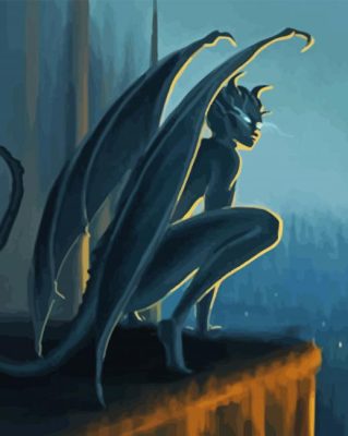 Dark Gargoyle Paint By Numbers