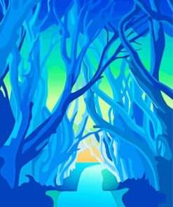 Dark Hedges Ireland Poster Paint By Numbers