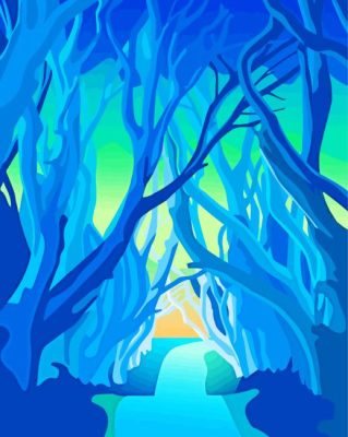 Dark Hedges Ireland Poster Paint By Numbers