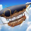 Dirigible Steampunk Paint By Numbers