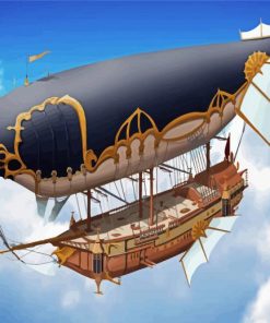 Dirigible Steampunk Paint By Numbers