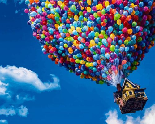 Disney Pixar Up Balloon House Paint By Numbers