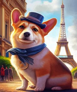 Dog In Paris Paint By Numbers