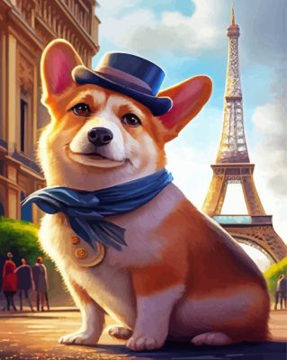 Dog In Paris Paint By Numbers