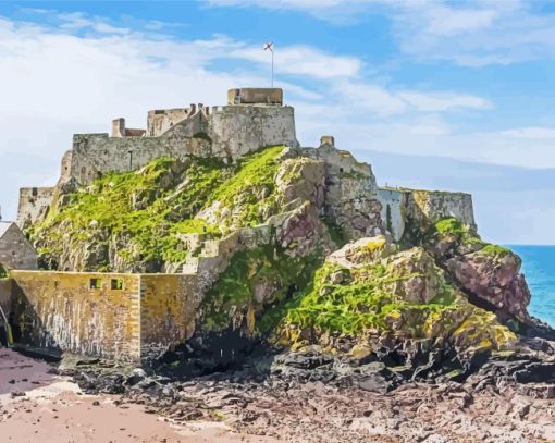 Elizabeth Castle Jersey Channel Islands Paint By Numbers