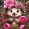 Floral Hedgehog Paint By Numbers