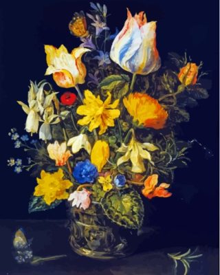 Flowers Vase Jan Brueghel The Elder Paint By Numbers