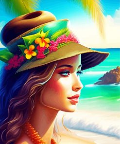 Girl In Hawaii Paint By Numbers