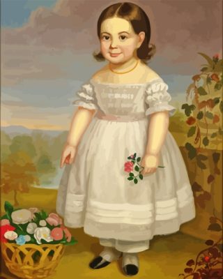 Girl In White Dress Paint By Numbers