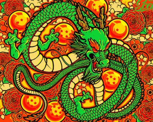 Green Chinese Dragon Paint By Numbers