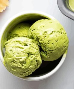 Green Tea Matcha Ice Cream Paint By Numbers