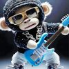 Guitarist Monkey Paint By Numbers