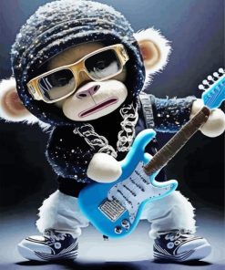 Guitarist Monkey Paint By Numbers