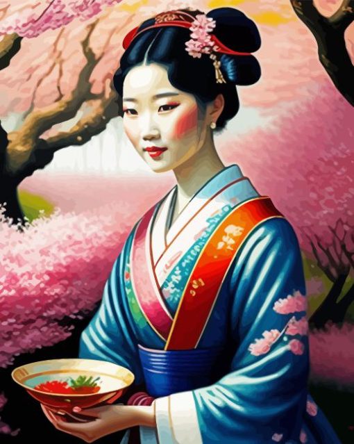 Japanese Lady Paint By Numbers