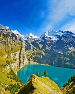 Lake Oeschinensee Kandersteg Paint By Numbers