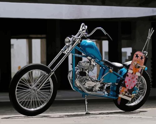 Mini Chopper Motorcycle Paint By Numbers