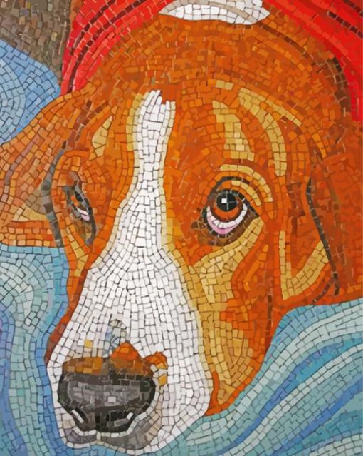 Mosaic Brown Dog Paint By Numbers